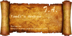 Tamás Andrea névjegykártya